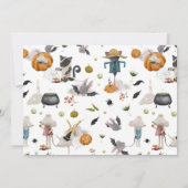 かわいい動物ハローウィンパーティ招待状 招待状 (裏面)