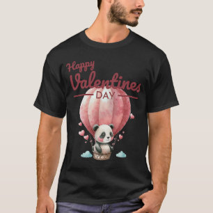 かわいい動物ハートパンダハッピーバレンタインデー2 Tシャツ