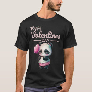かわいい動物ハートパンダハッピーバレンタインデー7 Tシャツ