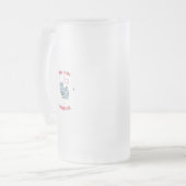 かわいい動物バレンタイン海洋生物学者 フロストグラスビールジョッキ (正面左)