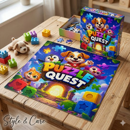 かわいい動物パズル冒険楽しい子供ゲームアート ジグソーパズル