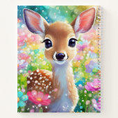 かわいい動物パーソナライズされた名ガーリー帳 ノートブック (裏面)