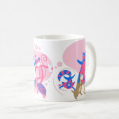 かわいい動物パーティー自撮おもしろい影 コーヒーマグカップ (正面右)