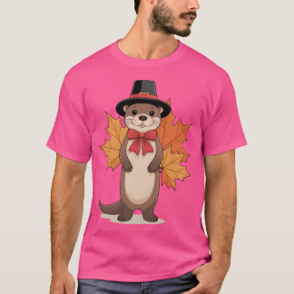 かわいい動物フェレット愛好家のためのサンクスギビングの家族や友人のためのグッズ Tシャツ