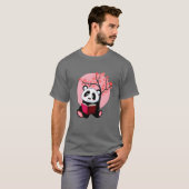 かわいい動物フレンドリーパンダの友達 Tシャツ (正面フル)