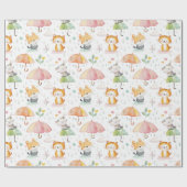 かわいい動物ベビーギフトラッピング紙 ラッピングペーパー (フラット)