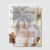 かわいい動物ベビーシャワーベッラム招待状 ベラム紙招待状 (オフセット (カップル))