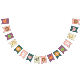 かわいい動物ベビールーム子供部屋 バンティングフラッグ