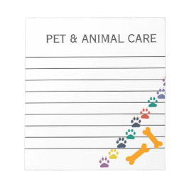 かわいい動物ペットケア事業所 ノートパッド