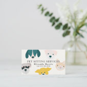 かわいい動物ペットシッタードッグウォーカー 名刺 (スタンド正面)