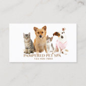 かわいい動物ペットトリマー名刺 名刺 (正面)