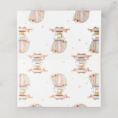 かわいい動物ホットエアバルーン赤ちゃんシャワー誕生日 プレイスカード (内部開封)