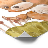 かわいい動物ポスター 鹿の子供部屋プリント ポスター (角)