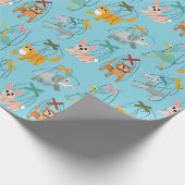 かわいい動物マリオネット人形の人形パプテパタン ラッピングペーパー (角)