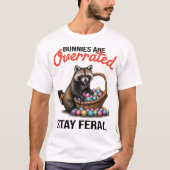 かわいい動物ミームのウサギは過大評価されてる　野生のままにしておけ Tシャツ (正面)
