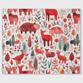 かわいい動物ラッピング紙 ラッピングペーパー (フラット)