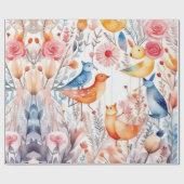 かわいい動物ラッピング紙 ラッピングペーパー (フラット)