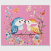 かわいい動物ラッピング紙 ラッピングペーパー (フラット)