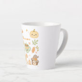 かわいい動物ラテマグカップ – 名前をカスタムするかわいいコーヒー カフェラテマグ (右アングル)
