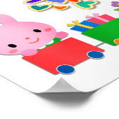 かわいい動物列車 ポスター (角)