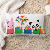 かわいい動物列車 ランバークッション (ブランケット)