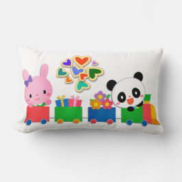 かわいい動物列車 ランバークッション
