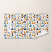 かわいい動物名前をカスタムするキッズ バスタオルセット (ハンドタオル)