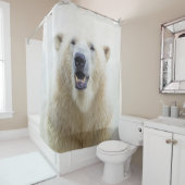 かわいい動物園のシロクマ シャワーカーテン (インサイチュ)