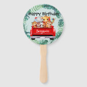 かわいい動物園のジャングルファームトラックボーイバースデーパーティー ハンドファン (正面)