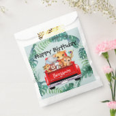 かわいい動物園のジャングルファームトラックボーイバースデーパーティー フェイバーバッグ (封をした状態)