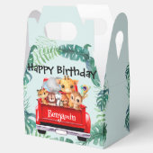 かわいい動物園のジャングルファームトラックボーイバースデーパーティー フェイバーボックス (オープン)