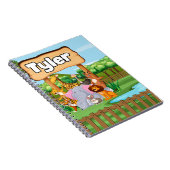 かわいい動物園の動物の子供 ノートブック (右側)