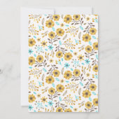 かわいい動物園の動物の赤ちゃんシャワー 招待状 (裏面)