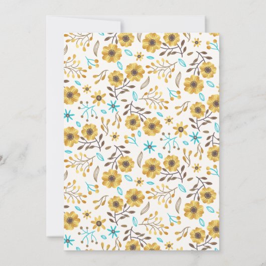 かわいい動物園の動物の赤ちゃんシャワー 招待状 (裏面)