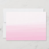 かわいい動物園の動物アークピンクの赤ちゃんガールシャワー 招待状 (裏面)