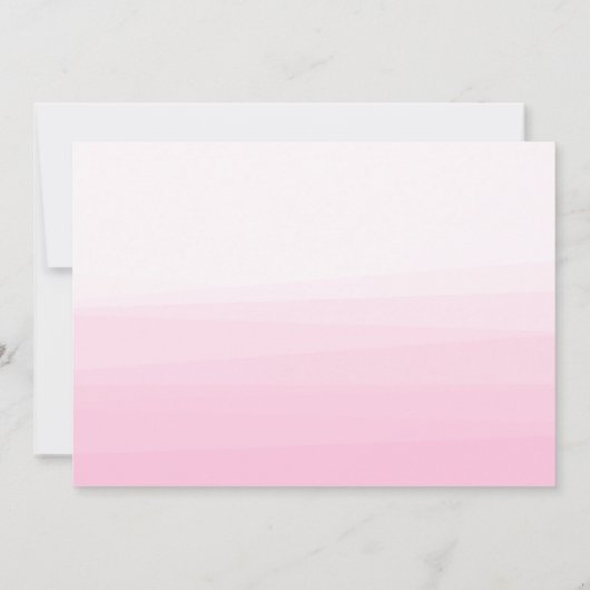 かわいい動物園の動物アークピンクの赤ちゃんガールシャワー 招待状 (裏面)