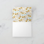 かわいい動物園の赤ん坊の動物の赤ちゃんシャワー サンキューカード (内部)