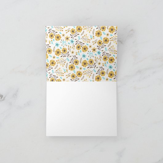 かわいい動物園の赤ん坊の動物の赤ちゃんシャワー サンキューカード (内部)