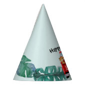 かわいい動物園ジャングルファームトラックトラクターボーイ誕生日ペ パーティーハット (左)