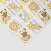 かわいい動物園動物の正方形 薄葉紙 (詳細)