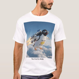 かわいい動物好きのTシャツ|変わった飛ぶペンギンのギフト Tシャツ