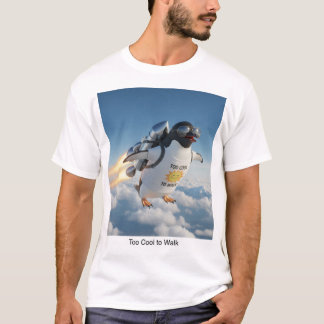 かわいい動物好きのTシャツ|変わった飛ぶペンギンのギフト Tシャツ
