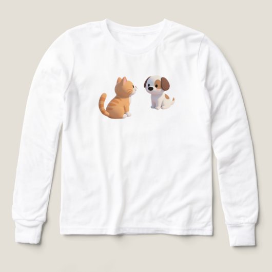 かわいい動物好きTシャツ (デザイン正面)