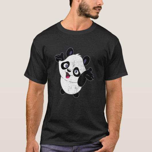かわいい動物幸せベビーパンダズーキーパー Tシャツ (正面)