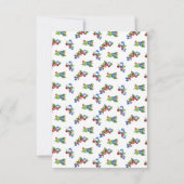 かわいい動物植物性ベリー自然赤ちゃんシャワー サンキューカード (裏面)