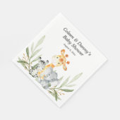 かわいい動物男女兼用の水色 スタンダードランチョンナプキン (角)