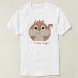 かわいい動物'私はナッツを知っている'リスTシャツ Tシャツ