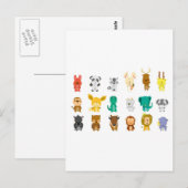 かわいい動物群 ポストカード (正面/裏面)