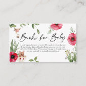 かわいい動物茶パーティー赤ちゃんシャワーベビー本 エンクロージャーカード (正面)