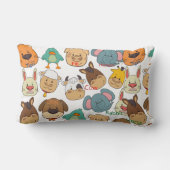 かわいい動物農場の豚 ウサギ 牛 子どもたち ランバークッション (裏面)